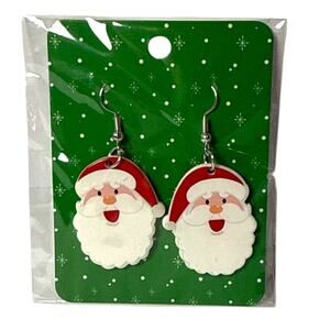 Santa Claus Dangle Earrings | Festive Christmas Jewelry Gift